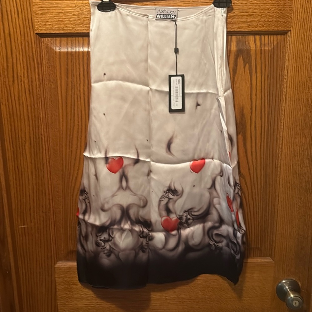 Kith slip Skirt In Heart Flames